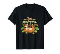 Just Hanging out Sloth Pun Cute Tropical Gafas de Sol Camiseta