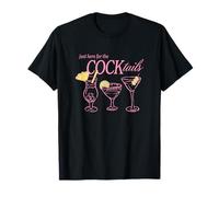 Just Here for The Cocktails Funny Bachelorette Drink Design Camiseta