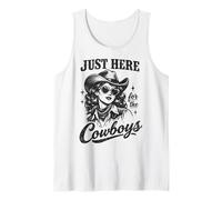 Just Here For The Cowboys Retro Western Vibes Camiseta sin Mangas