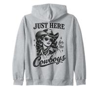 Just Here For The Cowboys Retro Western Vibes Sudadera con Capucha
