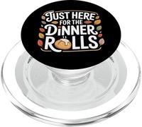 Just Here for The Dinner Rolls Acción de Gracias Otoño Hoja de otoño PopSockets PopGrip para MagSafe