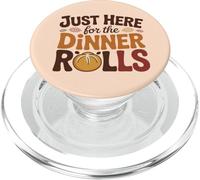 Just Here for The Dinner Rolls Groovy 70s Retro Acción de Gracias PopSockets PopGrip para MagSafe