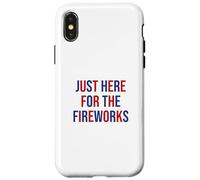 Just here for the fireworks 4th Of July Couple Carcasa para iPhone X/XS