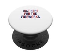 Just here for the fireworks 4th Of July Couple PopSockets PopGrip Adhesivo