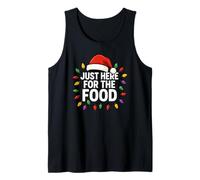 Just Here For The Food Funny Christmas Sutil Bah Humbug Camiseta sin Mangas