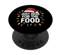 Just Here For The Food Funny Christmas Sutil Bah Humbug PopSockets PopGrip Adhesivo