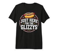 Just Here For The Glizzys Funny Hot Dog Cookout Humor Camiseta Premium