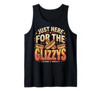 Just Here For The Glizzys Funny Hot Dog Cookout Humor Camiseta sin Mangas
