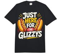 Just Here For The Glizzys Funny Hot Dog Cookout Humor Comfort Colors Adult Heavyweight T-Shirt