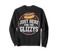 Just Here For The Glizzys Funny Hot Dog Cookout Humor Sudadera