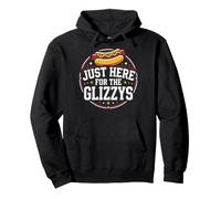 Just Here For The Glizzys Funny Hot Dog Cookout Humor Sudadera con Capucha