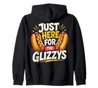 Just Here For The Glizzys Funny Hot Dog Cookout Humor Sudadera con Capucha