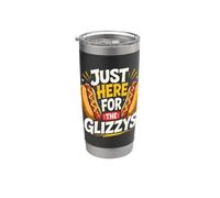 Just Here For The Glizzys Funny Hot Dog Cookout Humor Vaso térmico de acero inoxidable de doble pared