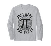 Just Here For The Pi Happy Pi Day Maestro de matemáticas niños niñas Manga Larga