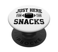 Just Here for The Snacks Football Party Funny Dichos Deportes PopSockets PopGrip Adhesivo