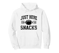 Just Here for The Snacks Football Party Funny Dichos Deportes Sudadera con Capucha