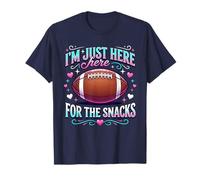Just Here for The Snacks Fútbol Americano Divertido Mujeres Niños Camiseta