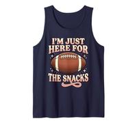 Just Here for The Snacks Fútbol Americano Divertido Mujeres Niños Camiseta sin Mangas