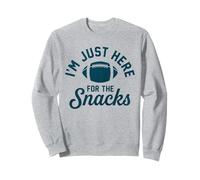 Just Here for The Snacks Fútbol Americano Divertido Mujeres Niños Sudadera