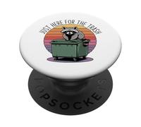 Just Here For The Trash PopSockets PopGrip Adhesivo