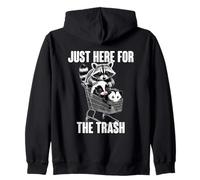 Just Here For The Trash Sudadera con Capucha