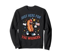 Just Here For The Wieners Chiste Hot Dog Bandera USA Sudadera