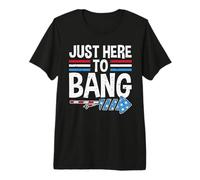 Just Here To Bang Firework America Indepedence Day 4th July Camiseta Premium