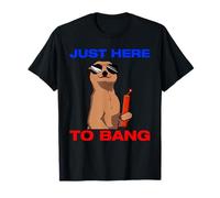 Just Here to Bang Fireworks Artificial pirotécnico 4th of July Camiseta