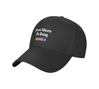 Just Here to Bang Funny 4th July American Flag Hat Cap Casquette