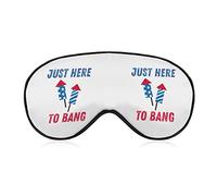 Just Here to Bang July of 4th Independence Day Sleep Masks Eye Cover Blackout con correa elástica ajustable Night Blindfold para mujeres, hombres, yoga, viajes, siesta