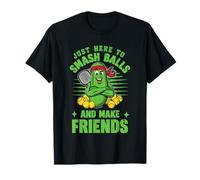 Just Here to Smash Ball Haz Amigos Pickleball Divertido Pickleball Camiseta