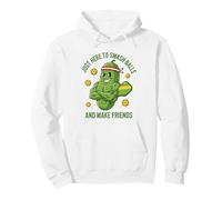 Just Here to Smash Ball Haz Amigos Pickleball Divertido Pickleball Sudadera con Capucha