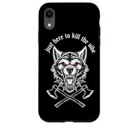 Just Here To The Vibe: Cabeza de Lobo, Ojos Rojos, hachas Cruzadas Carcasa para iPhone XR
