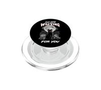 Just Here Waiting For You Black Cat Devil Moon Halloween PopSockets PopGrip para MagSafe