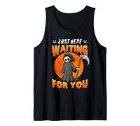 Just Here Waiting For You Grim Reaper Halloween Costume Camiseta sin Mangas