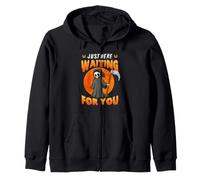 Just Here Waiting For You Grim Reaper Halloween Costume Sudadera con Capucha