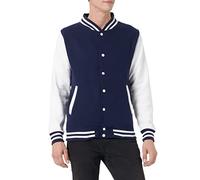 Just Hoods - Chaqueta - cuello mao - Manga Larga - Opaco - para hombre Oxford Navy/White Talla:extra-small