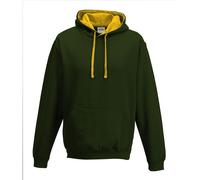 Just Hoods Sudadera con Capucha Varsity Color Contraste S-5XL, Jersey