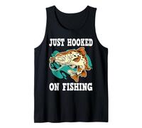 Just Hooked on Fishing Funny Fishing Camiseta sin Mangas