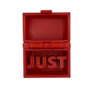 Just In Case Prank Stuff Joke Box - Caja de broma divertida, caja de broma «Just In Case | Decoración de escritorio cosas raras, caja pequeña con palabras Organizador de joyas de broma divertida