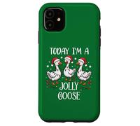 Just Jolly Goose Christmas Silly Festive Goose on The Loose Carcasa para iPhone 11
