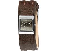 Just Just - Reloj analógico de caballero de cuarzo con correa de piel marrón - sumergible a 30 metros