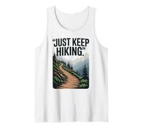 Just Keep Senderismo Sendero Montaña Naturaleza A Camiseta sin Mangas