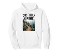 Just Keep Senderismo Sendero Montaña Naturaleza A Sudadera con Capucha