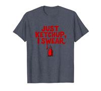 Just Ketchup I Swear Funny Food Lover Gráfico, Camiseta, Hombre, Azul Jaspeado, M
