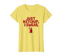 Just Ketchup I Swear Funny Food Lover Gráfico, Camiseta, Mujer, Limón, M
