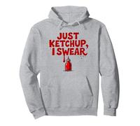Just Ketchup I Swear Funny Food Lover Gráfico, Sudadera con Capucha, Unisex para Adultos, Gris Jaspeado, L