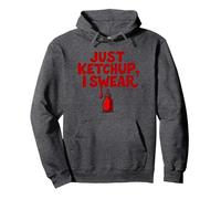 Just Ketchup I Swear Funny Food Lover Gráfico, Sudadera con Capucha, Unisex para Adultos, Jaspeado Oscuro, M