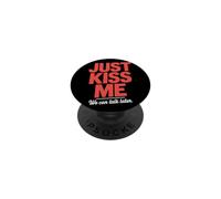 Just Kiss Me Frase para Ligar Fiesta De Solteros Coqueteo PopSockets PopGrip Adhesivo