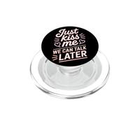 Just Kiss Me Frase para Ligar Fiesta De Solteros Coqueteo PopSockets PopGrip para MagSafe